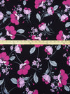 Black/Smitten Pink/Pale Wild Blue Yonder/Multi Polyester/Lycra Floral Print DTY Knit 58W