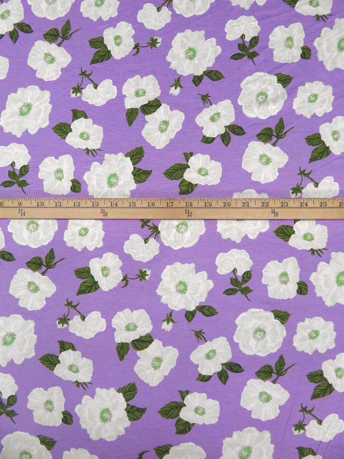 Purple Mountain/Pale Mint/White/Multi Polyester/Lycra Floral Print DTY Knit 66W