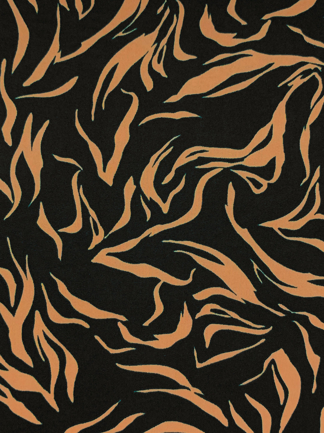 Golden Oak/Black Polyester/Lycra Abstract Print DTY Knit 59W