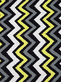 Trolley Gray/Maize/White/Black Polyester/Lycra Vertical Zig Zag Print DTY Knit 56W