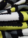 Trolley Gray/Maize/White/Black Polyester/Lycra Vertical Zig Zag Print DTY Knit 56W