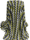 Trolley Gray/Maize/White/Black Polyester/Lycra Vertical Zig Zag Print DTY Knit 56W