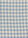 Steel Blue/White Cotton/Polyester Mini Check Plaid Print Interlock Knit 56W