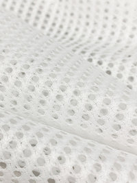 Eggshell White 100% Polyester Mesh Knit 56W