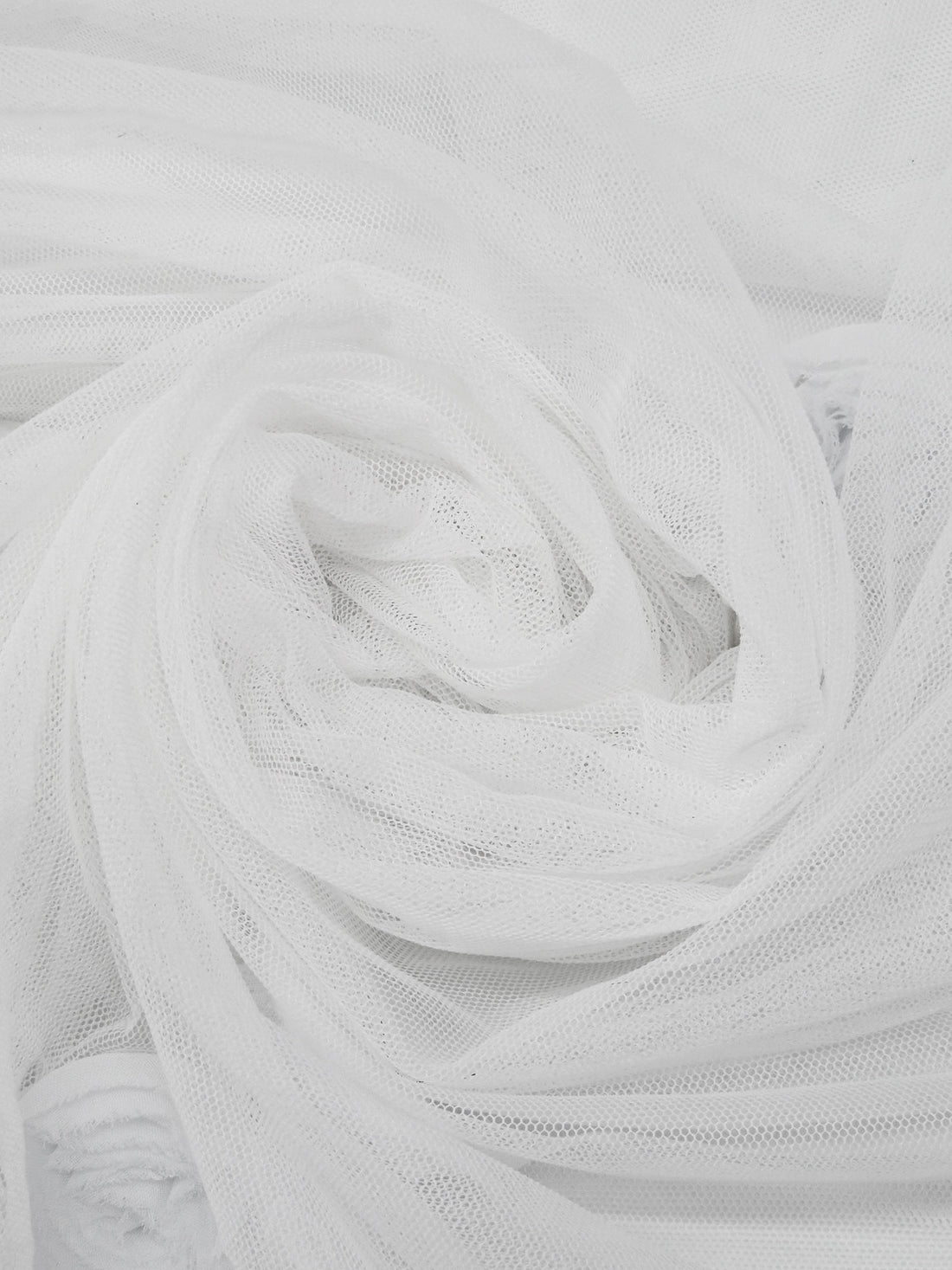Pure White 100% Polyester Double Border Rosettes On Netting - LA Designer - 60W