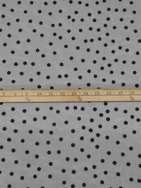 Matte Black 100% Nylon Fused Foam Dots On Netting - LA Designer - 56W