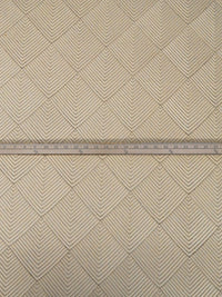 Nude 100% Polyurethane Laser Cut Geometric Leather Look Netting - LA Designer - 53W