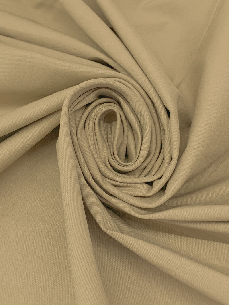 Khaki Rayon/Nylon/Lycra Stretch Bengaline Suiting 58W