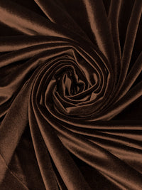Chocolate Brown Polyester/Lycra Stretch Velvet Knit 56W