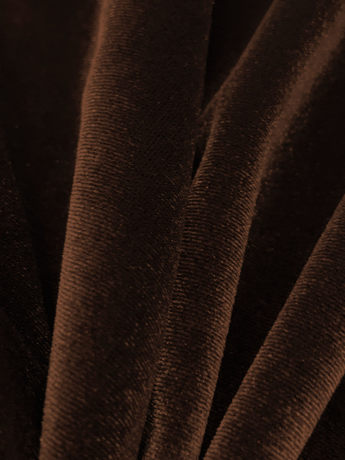 Chocolate Brown Polyester/Lycra Stretch Velvet Knit 56W