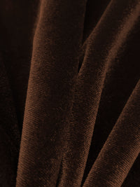 Chocolate Brown Polyester/Lycra Stretch Velvet Knit 56W