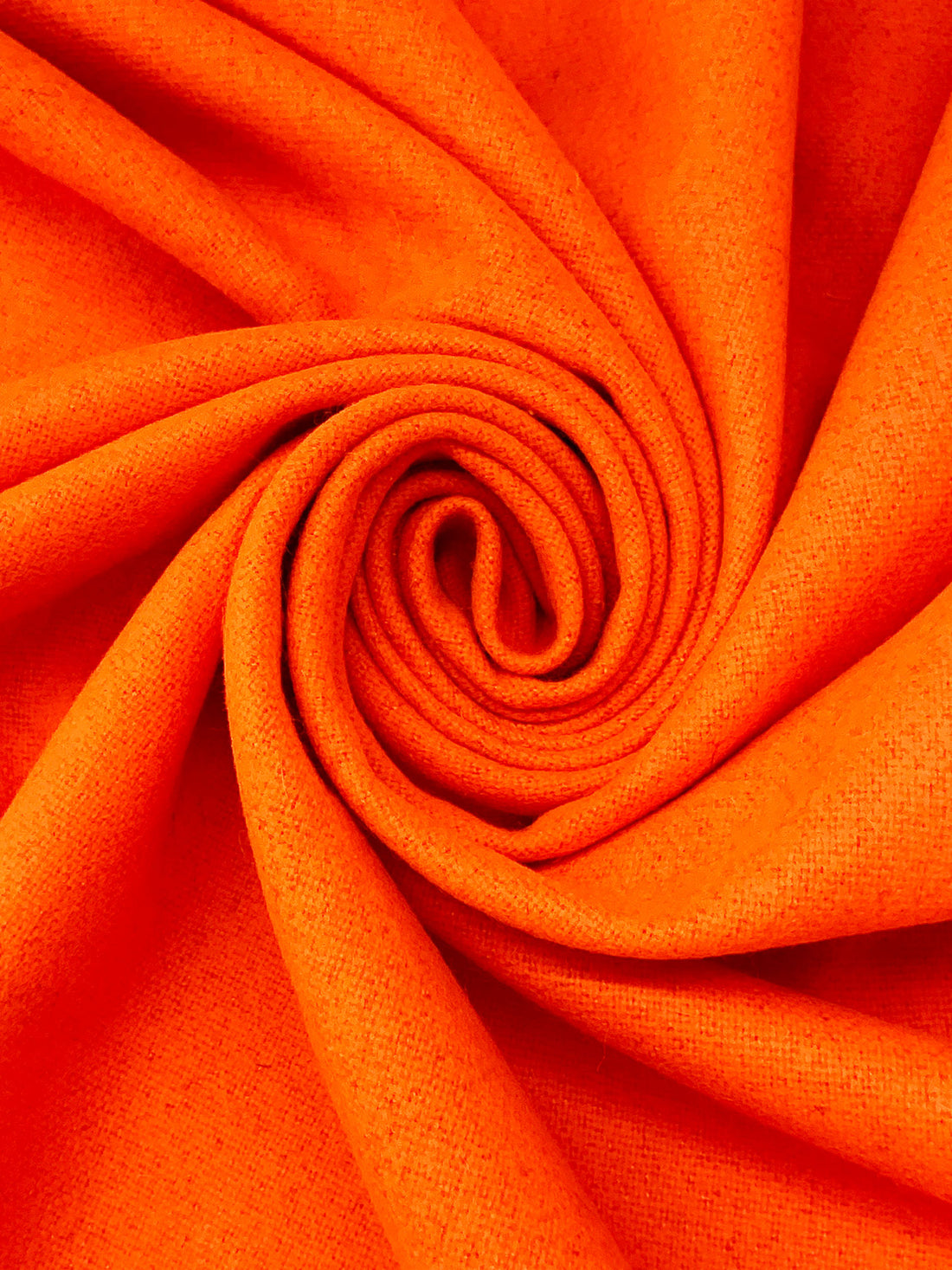 Vivid Orange Wool/Nylon Heavy Flannel Suiting 54W