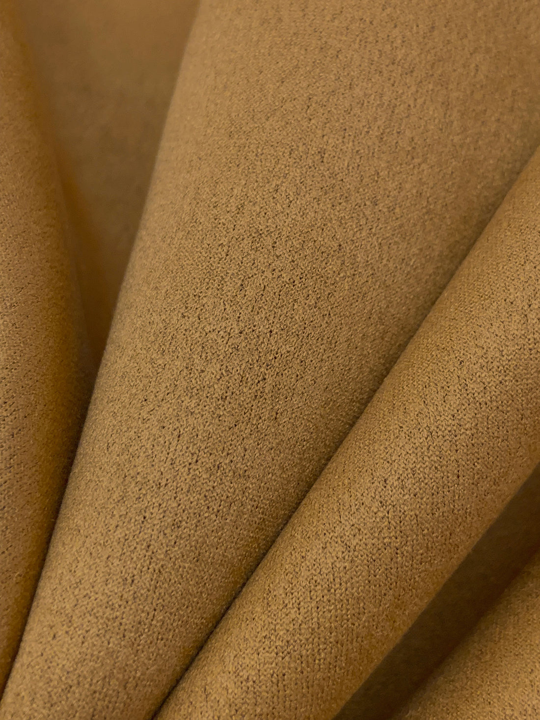 Camel/Copper Polyester/Lycra Suede Double Knit 58W