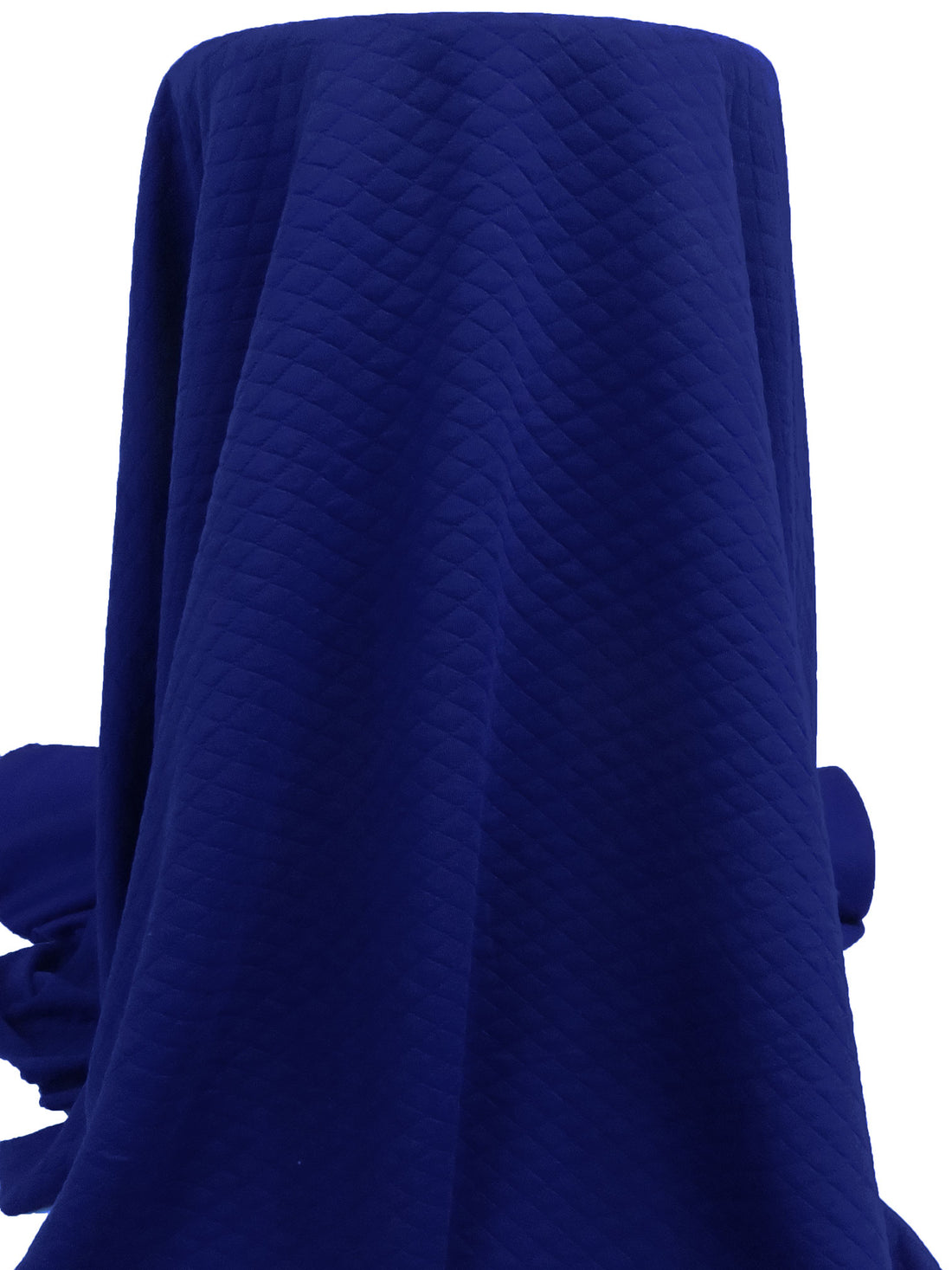 Dark Blue 100% Polyester Diamond Quilted Double Knit 60W