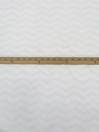 Daisy White Polyester/Lycra Zig Zag Burnout Velvet Knit 54W