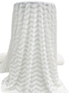 Daisy White Polyester/Lycra Zig Zag Burnout Velvet Knit 54W