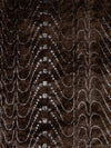 Dark Chocolate/Black 100% Polyester Geometric Foil Print Velvet Knit 60W