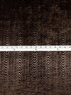 Dark Chocolate/Black 100% Polyester Geometric Foil Print Velvet Knit 60W