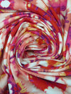 Dark Salmon Rose/Sunray/Scarlet/Multi Polyester/Lycra Kaleidoscope Print Double Brushed Knit 58W