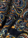 Dark Navy/Marigold/Russet/Multi Rayon/Lycra Stylized Ornate Diamond Medallion Print Jersey Knit 58W