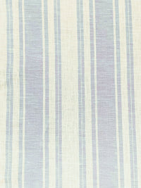 Soft Slate Blue/Eggshell 100% Linen Vertical Yarn-Dyed Stripe Shirt Weight Woven 54W