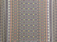 Imperial Purple/Coral/Black/Multi Polyester/Lycra Double Border Southwest Print ITY Knit 58W