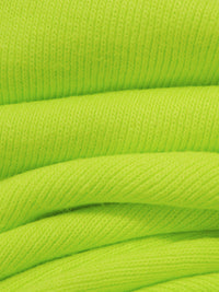 Bitter Lime Cotton/Polyester Tubular Fine Rib Knit 65W