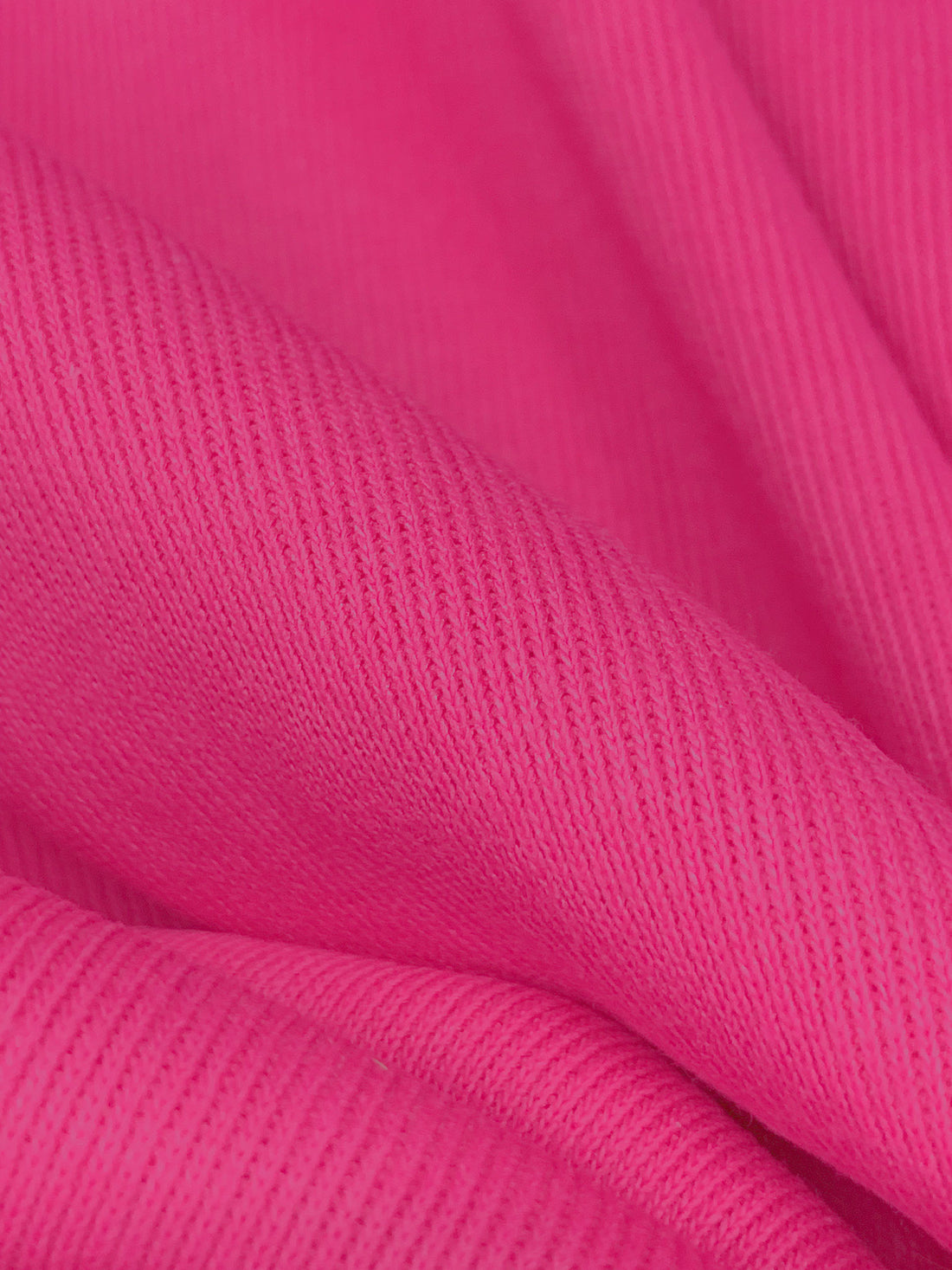 Magenta Pink Cotton/Polyester Tubular Fine Rib Knit 27W