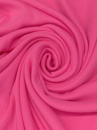 French Rose Pink Cotton/Polyester Tubular Fine Rib Knit 33W