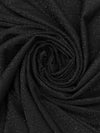 Black Polyester/Metallic/Lycra Foil Shimmer Terry-Like Knit - NY Designer - 60W