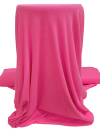 French Rose Pink Cotton/Polyester Tubular Fine Rib Knit 33W