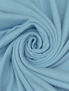 Light Steel Blue Cotton/Polyester Tubular Fine Rib Knit 32W