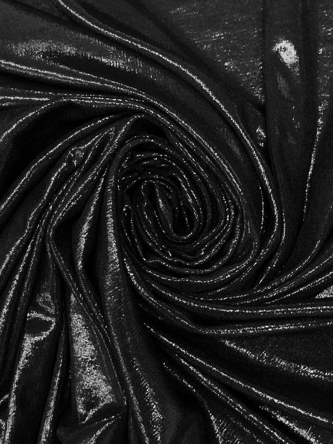 Black Polyester/Lycra Foil Shimmer Slinky Knit - NY Designer - 58W