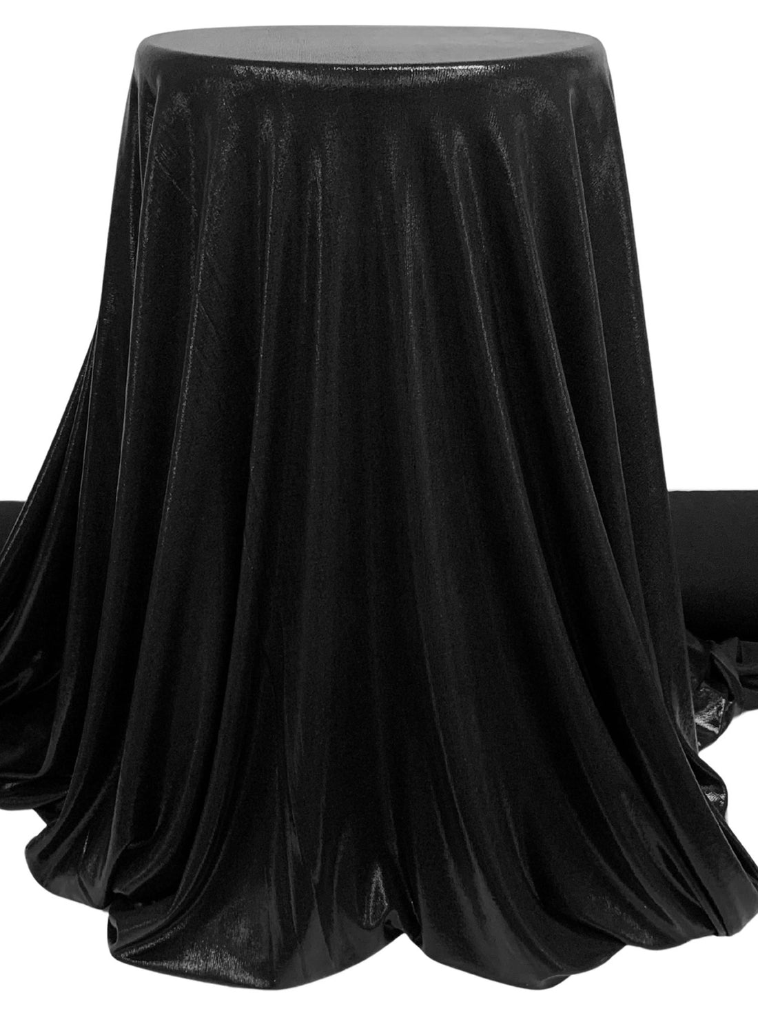 Black Polyester/Lycra Foil Shimmer Slinky Knit - NY Designer - 58W