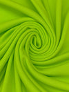 Bright Spring Lime Cotton/Polyester Tubular Fine Rib Knit 33W