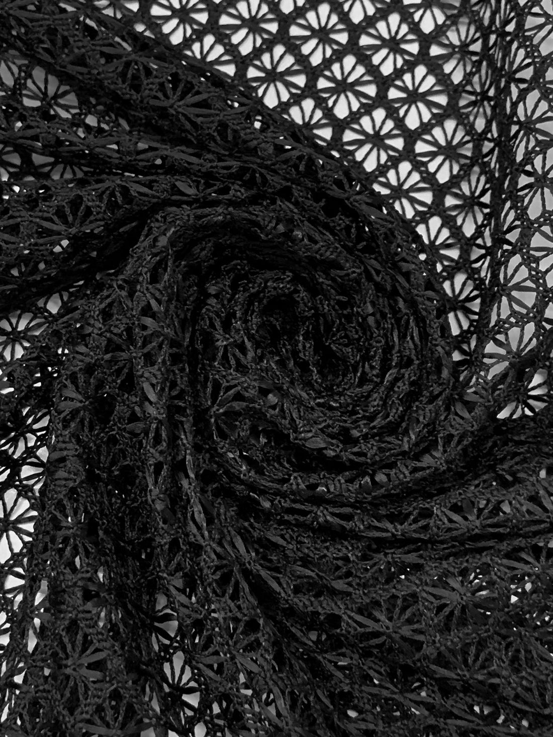 Black 100% Polyester Novelty Lace - NY Designer - 56W