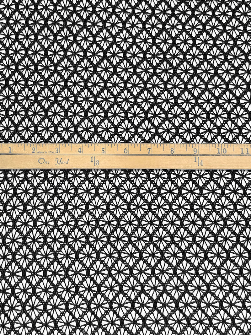 Black 100% Polyester Novelty Lace - NY Designer - 56W