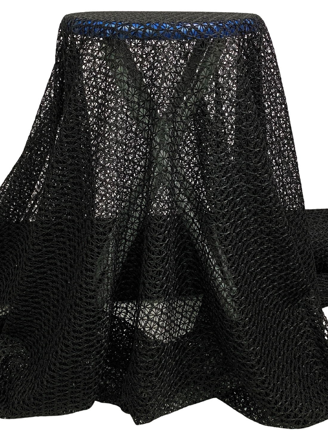 Black 100% Polyester Novelty Lace - NY Designer - 56W