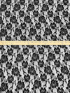 Black Polyester/Lycra Floral Stretch Lace - NY Designer - 54W