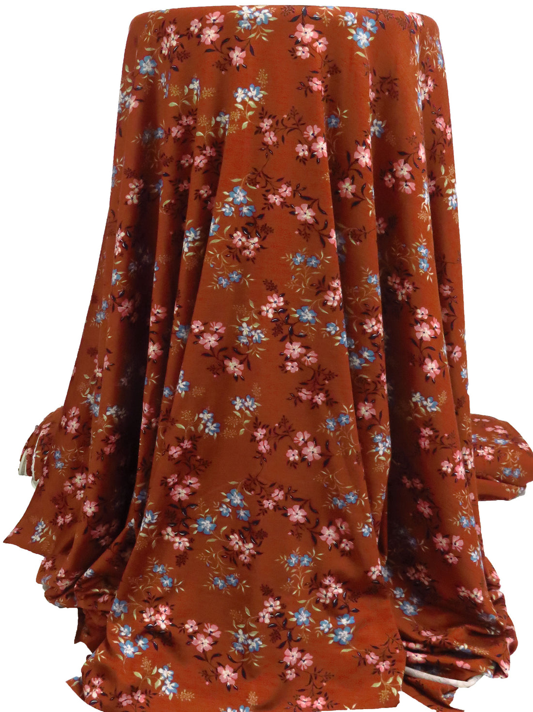 Kenyan Copper/Fire Opal Pink/Sage/Multi Rayon/Lycra Floral Print Jersey Knit 59W