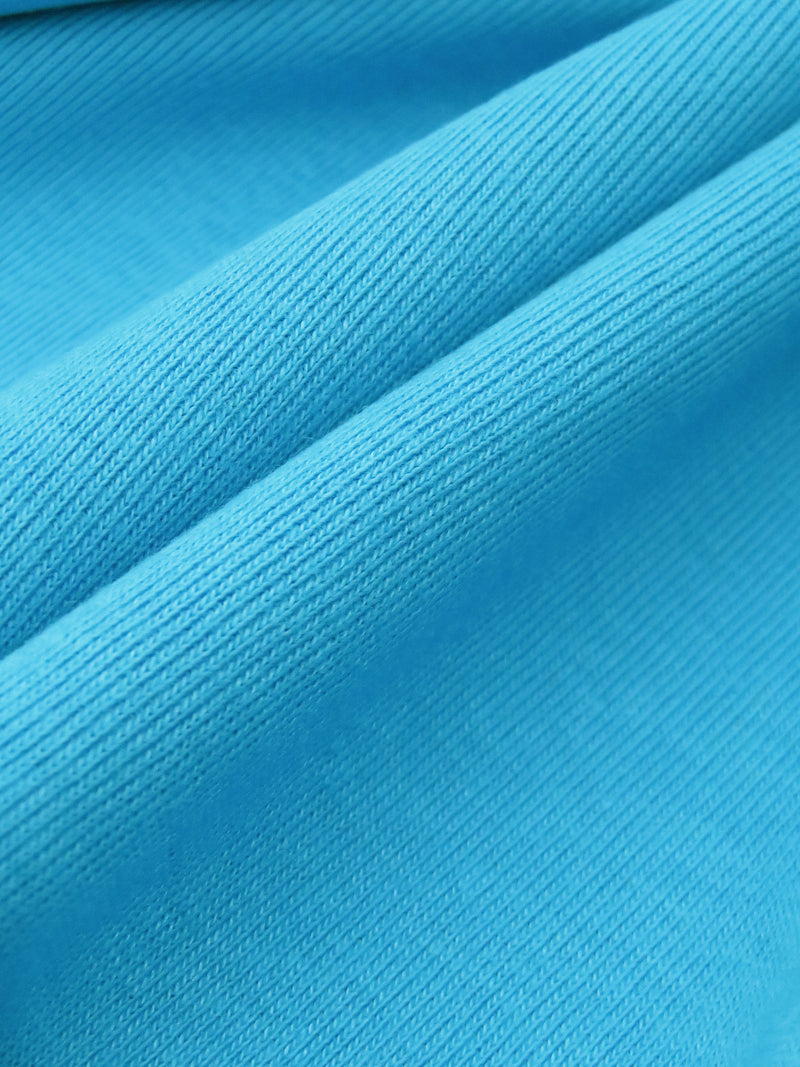 Pacific Blue Cotton/Polyester Tubular Fine Rib Knit 32W