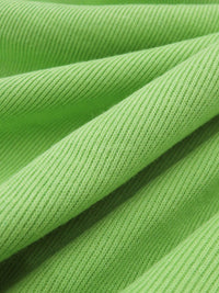 SOLD AS IS ONLY - Green Apple Cotton/Polyester Tubular Fine Rib Knit 30W