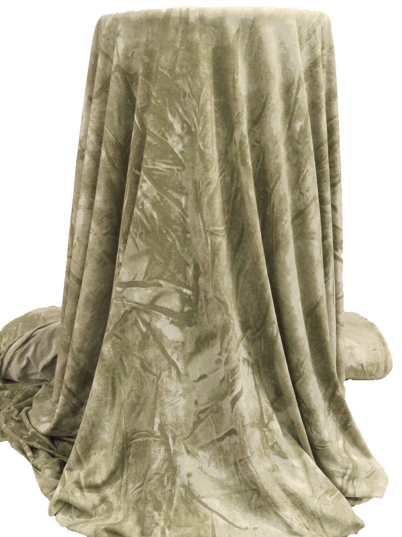 Willow Tea/Ecru/White Polyester/Lycra Grunge ITY Knit - NY Designer - 56W