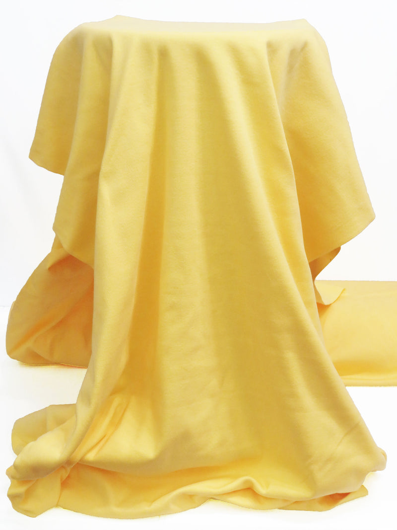 SOLD AS IS ONLY - Jasmine Yellow Cotton/Polyester Tubular Fine Rib Knit 29W