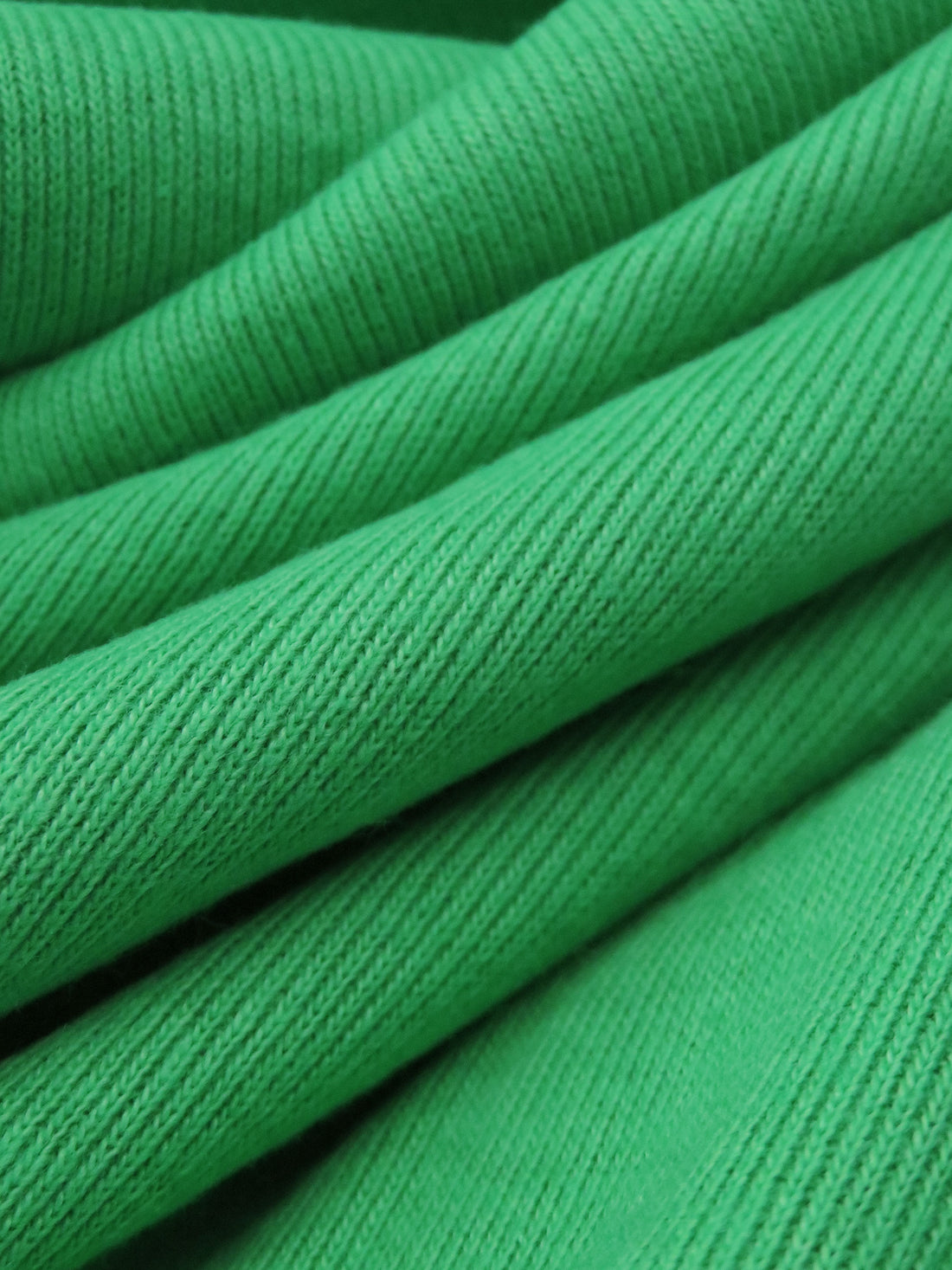 Clover Green Cotton/Polyester Tubular Fine Rib Knit 30W