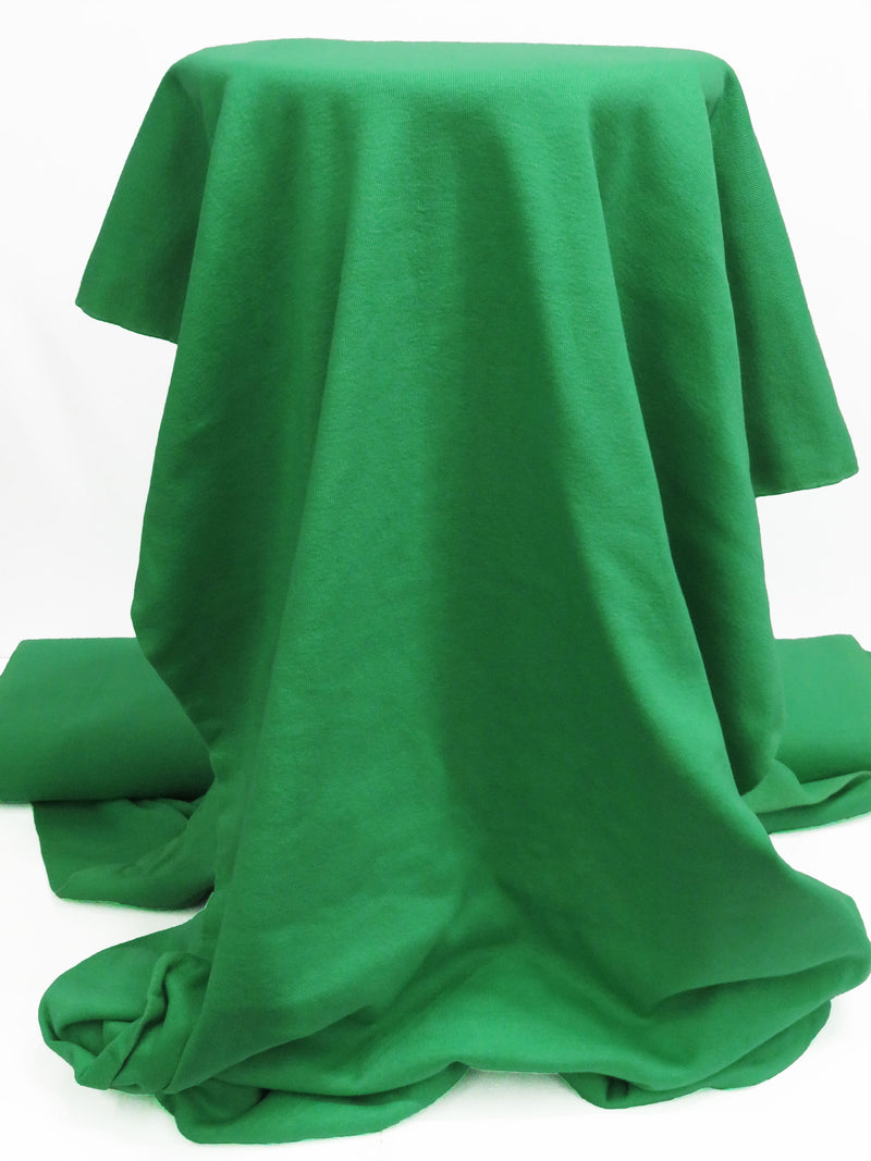 Clover Green Cotton/Polyester Tubular Fine Rib Knit 30W