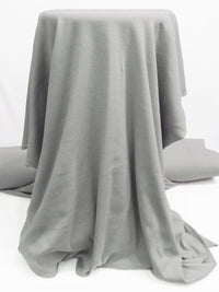 SOLD AS IS ONLY - Aluminum Gray Cotton/Polyester Tubular Fine Rib Knit 33W