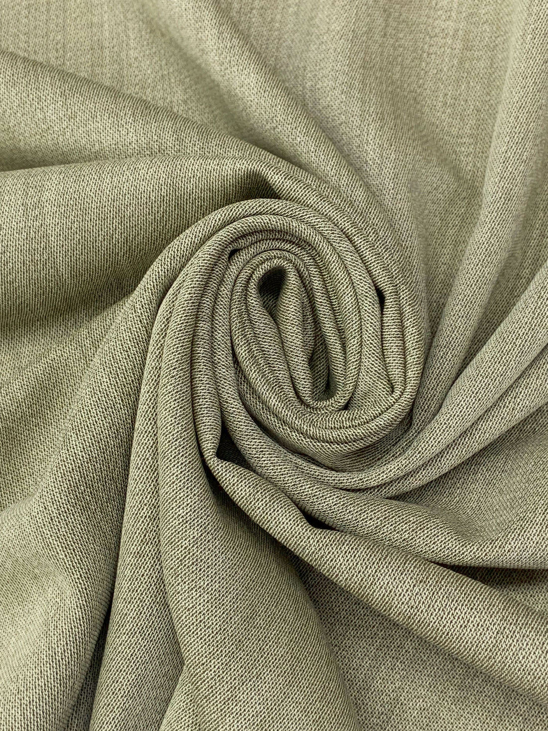 Dark Moss Green/Parchment Wool/Nylon Heathered Twill Suiting 60W
