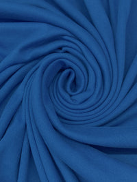 Cyan Cobalt Blue Cotton/Polyester Tubular Fine Rib Knit 35W