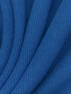 Cyan Cobalt Blue Cotton/Polyester Tubular Fine Rib Knit 35W